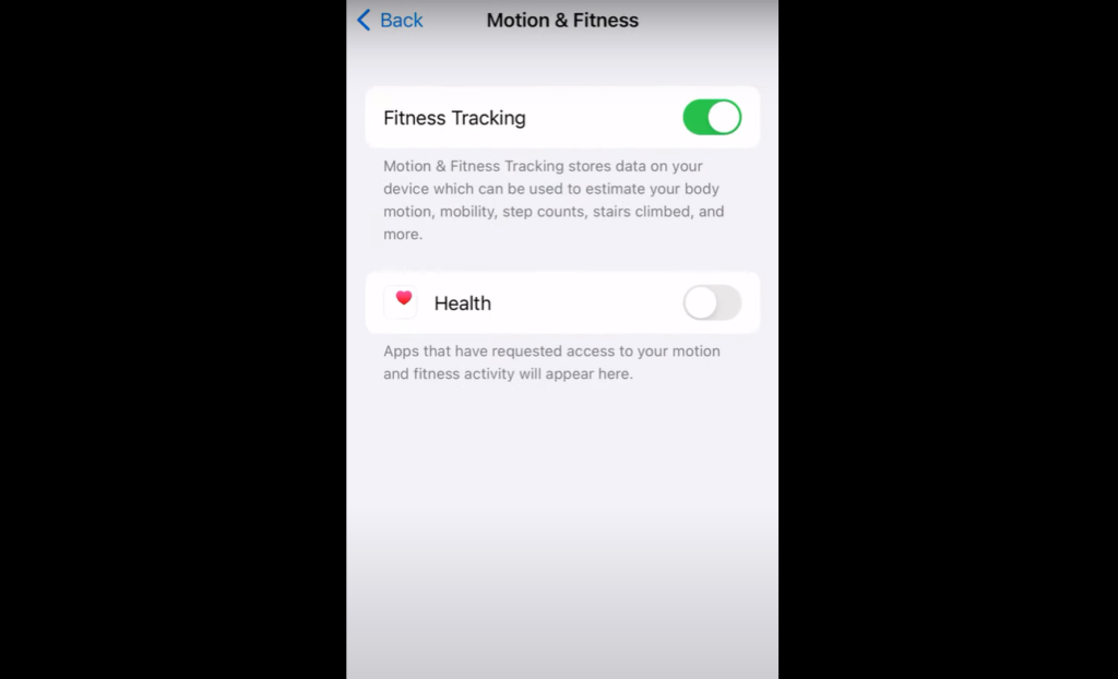 How do I fix my fitness app on my iPhone?